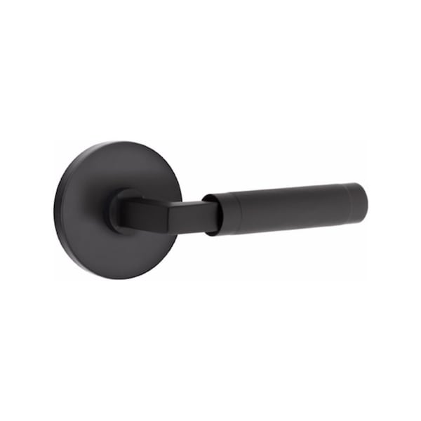 Emtek L-Square Stem Knurled Lever Right Hand 2-3/8 in Backset Privacy for 1-1/4 in to 2 in Door 5209US19.LSUS19.KNUS19.RH - main
